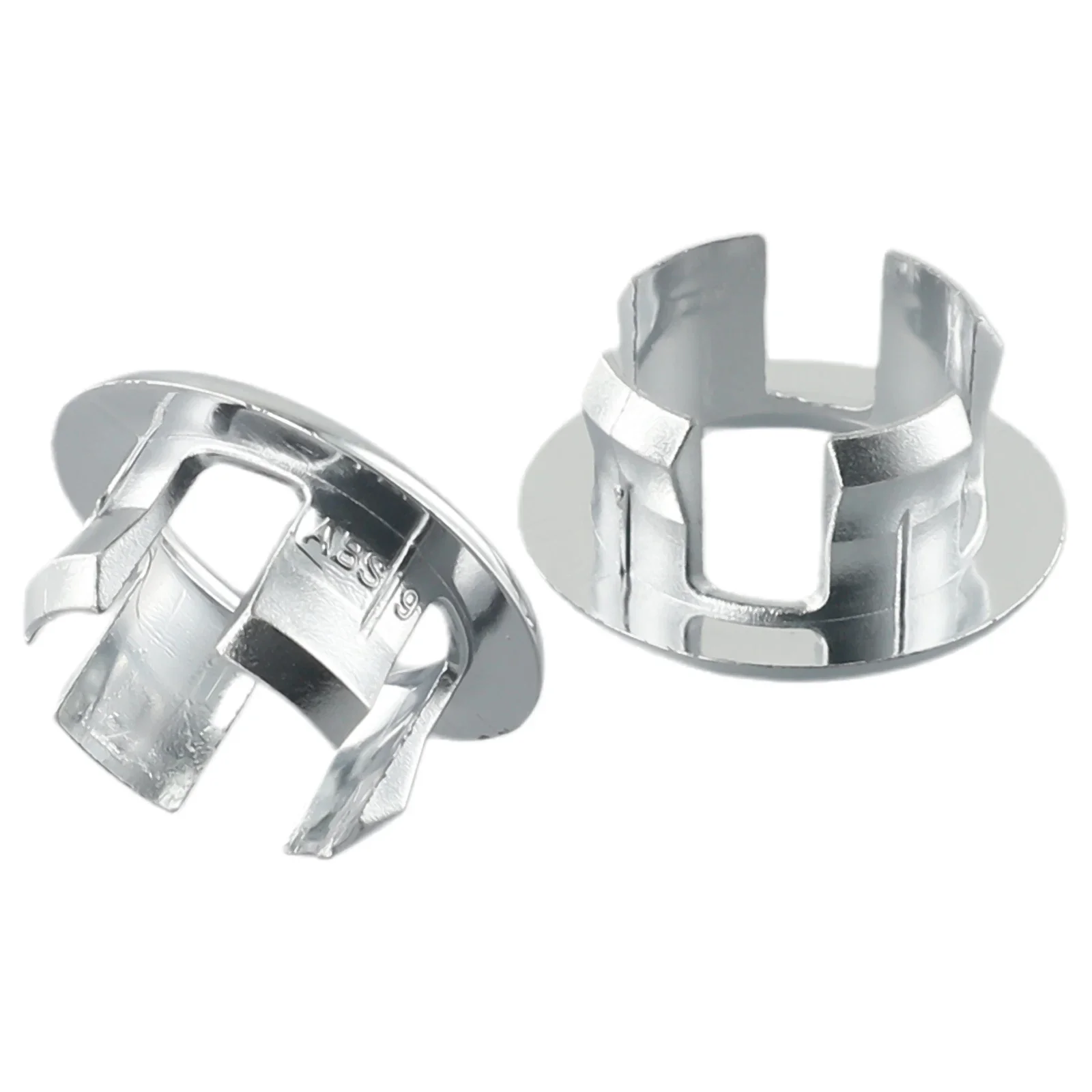 2XOverflow Ring Bathroom Basin Sink Silver Chrome Hole Cover Cap Inserts Round For Home Decoration About 22mm-24mm