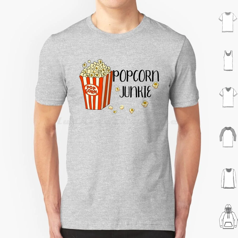 Funny Popcorn Junkie T Shirt 6Xl Cotton Cool Tee Popcorn Popcorn Lover Junkie Snack Food Popcorn Balls Popcorn Popper Microwave