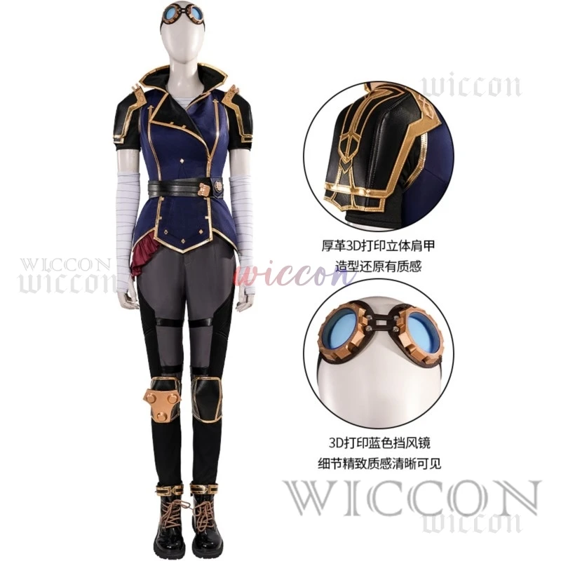 Vi Cosplay De Piltover Enforcer Cosplay Game Arcane Seizoen 2 LOL Kostuum Modieuze Knappe Accessoires Rekwisieten Schoen Uniform