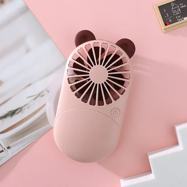 Mini-Ventilator, Lampe, Spiegel, Make-up, USB-Handventilator, wiederaufladbar, tragbarer Damen-Taschenventilator mit einer Helligkeit und zwei Geschwindigkeiten