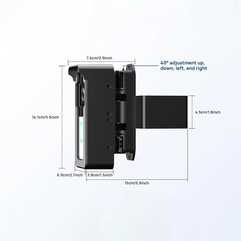 DIY 설치를 위한 금속 조절식 베이스 링 초인종 홀더 금속은 견고하고 내구성이 있습니다
