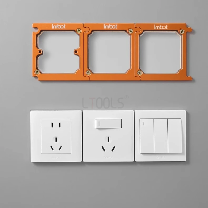 

Wooden Board Perforation Template Woodworking Charging Socket Slotting Auxiliary Tools Mortise and Tenon Joint Combination Base