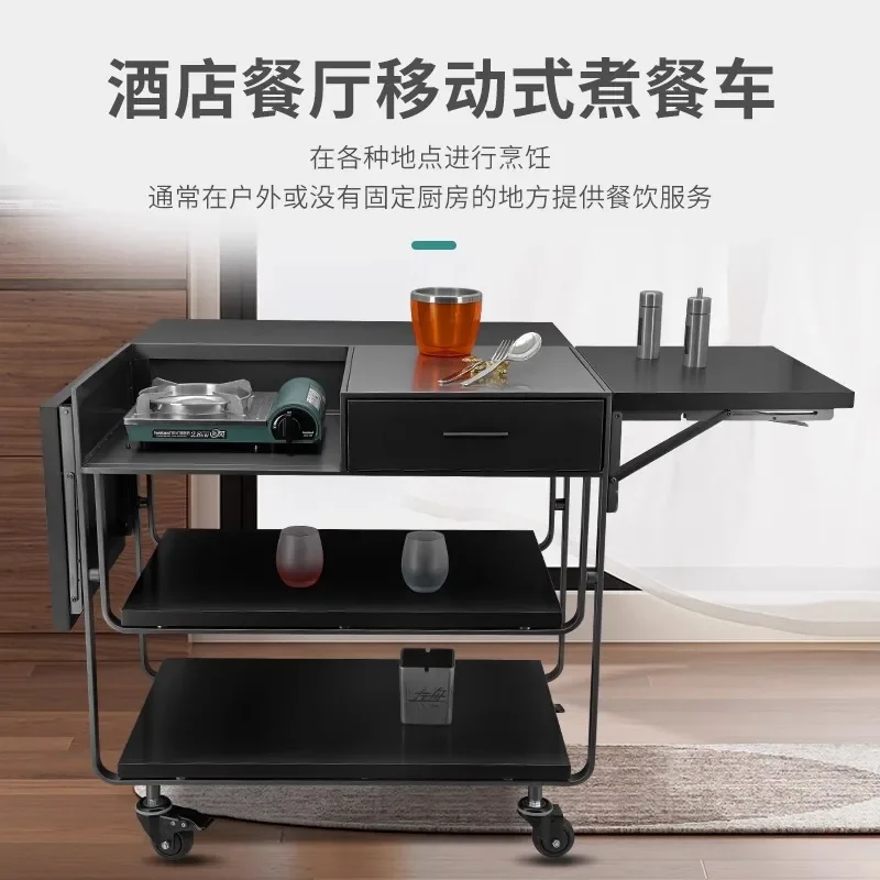 

Мебель для дома Кулинария Мобильная кассетная плита Живая кулинария Обеденная тележка Многофункциональная тележка для прихожей с горящим ушком