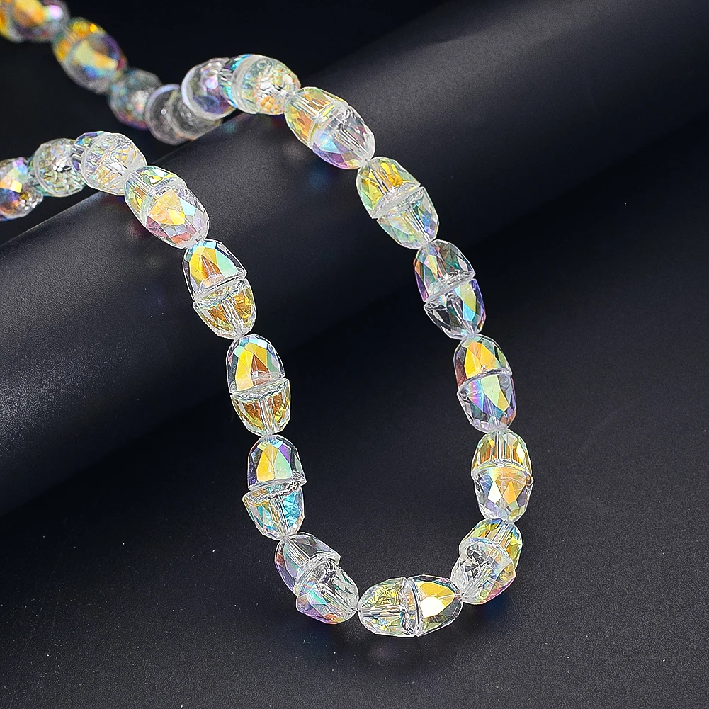 25pcs AB Colorful Bell Shape Crystal Glass Bead Loosel Spaced Crystal Beads DIY Necklace Bracelet Jewelry Making Home Decor image 2