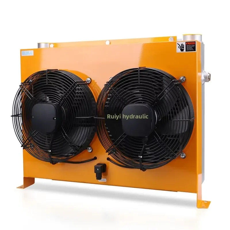 Hydraulic Oil Air Cooler HDC300L Brazed Radiator for Truck-Mounted Cranes Dual Fan Cooling System 300L/min Flow Rate