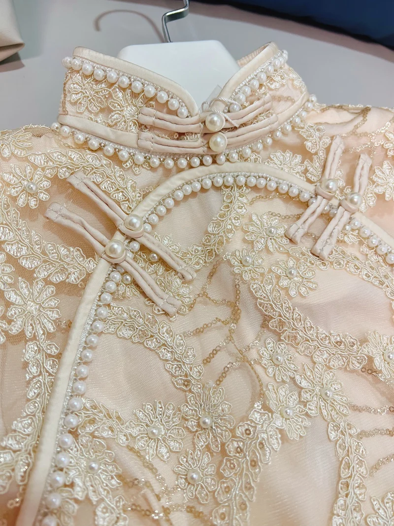 

Ele Chinesesle Длинное Midi Qipao Dr Reformaton Higollar Винтажное женское летнее платье Fullsve