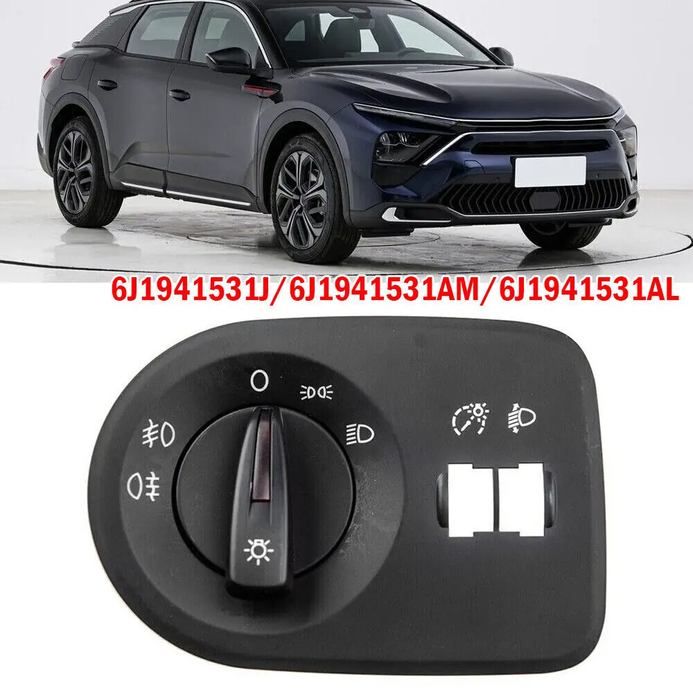 

6J1941531AL 6J1941531J 6J1941531AM For Seat Ibiza 2008-2015 1Pc Car Auto Headlight Switch Control with Fog Light Cover Cap Part