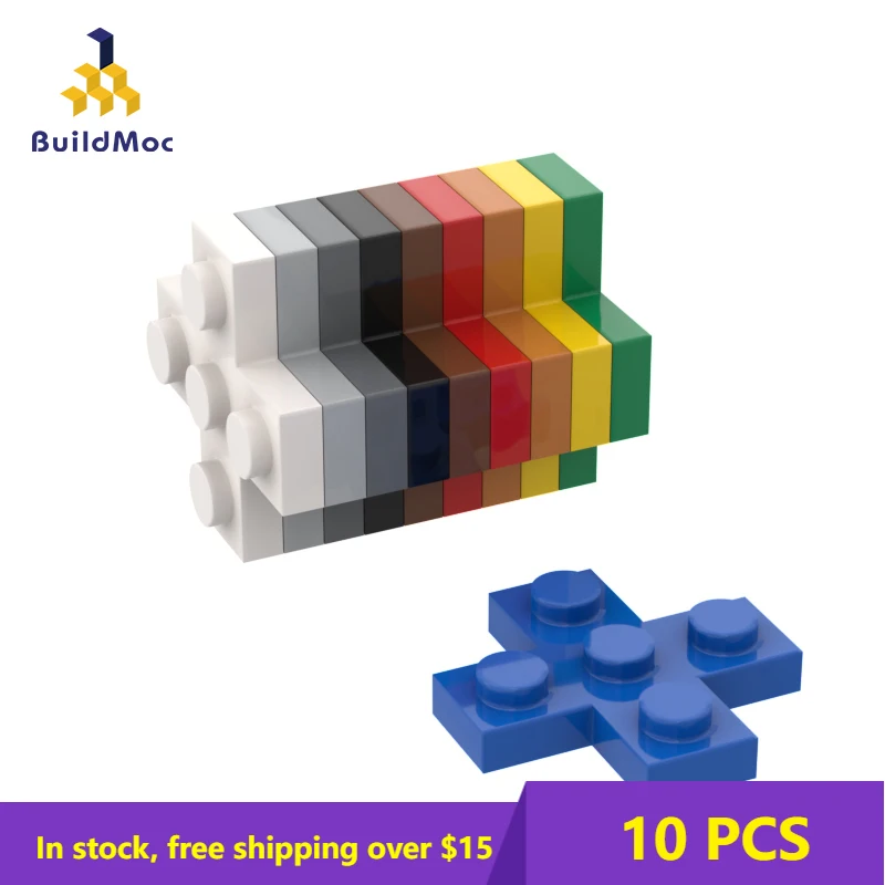 

10PCS MOC 15397 3x3 Bricks Cross Plate 15397 For Building Blocks Parts DIY Construction Christmas Gift Toy For Children