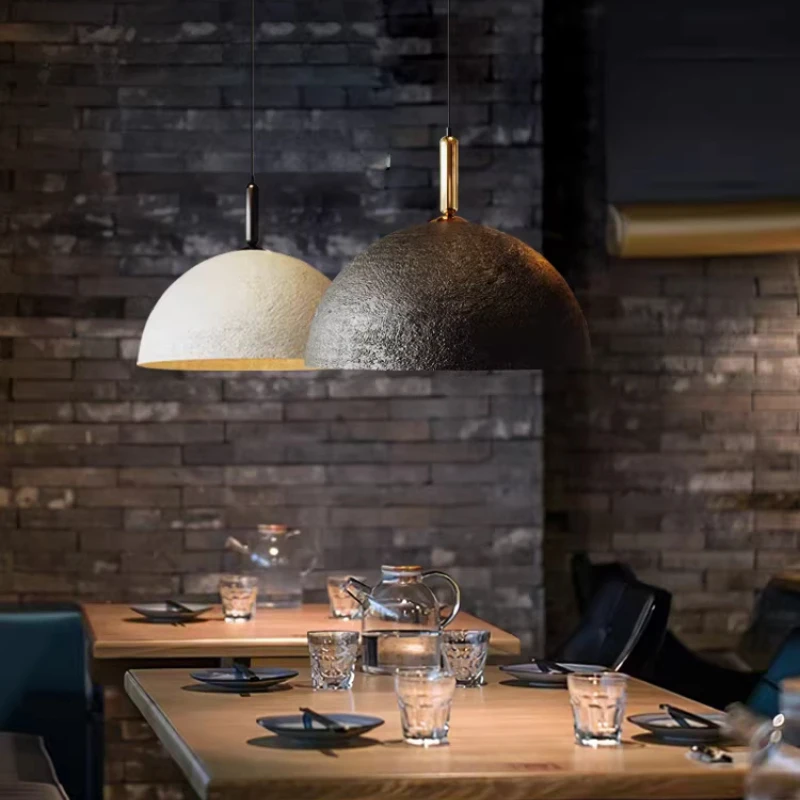 Japanese Wabi Sabi Style Pendant Lights Designer Texture Lampshade LED Hanging Lamps Homestay Bar Table Tearoom Decor Chandelier