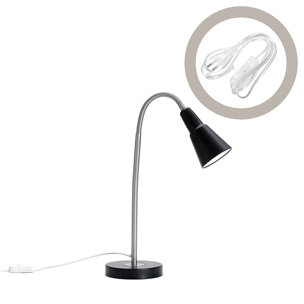 

2pcs Transparent Switch Power Cord Desk Lamp Cable On/ Replacement Plug In Pendant Light Extension Cord For Diy Lamp