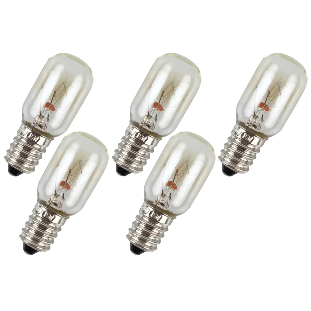 5 PCS Refrigerator Light Bulb Fridge Replacement for Highlighter Range Hood Temperature Resistance Lamp