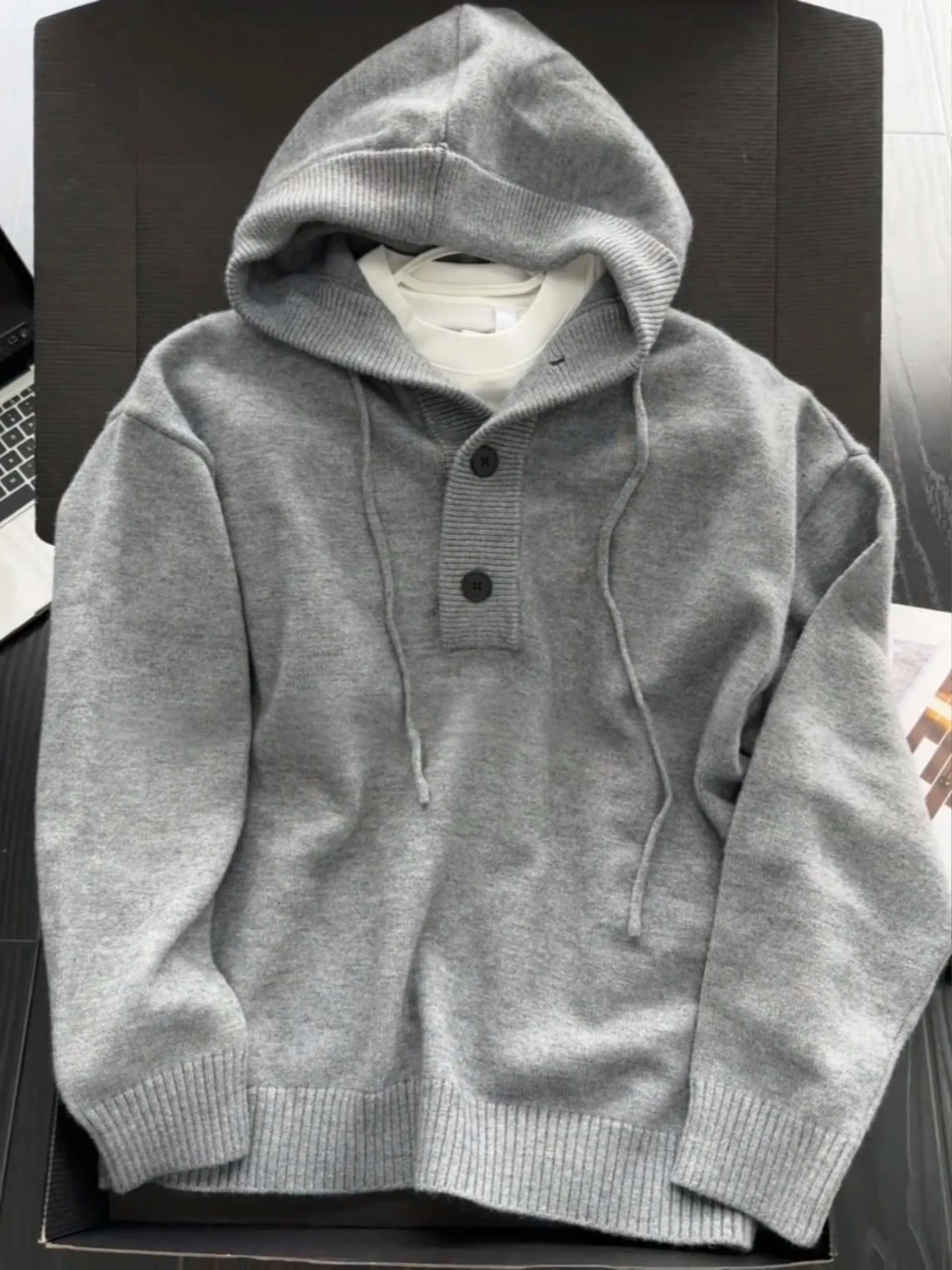 

Мужской вязаный свитер-худи American Sle Henry Collar: элегантный и комфортный свитшот для осени и зимы