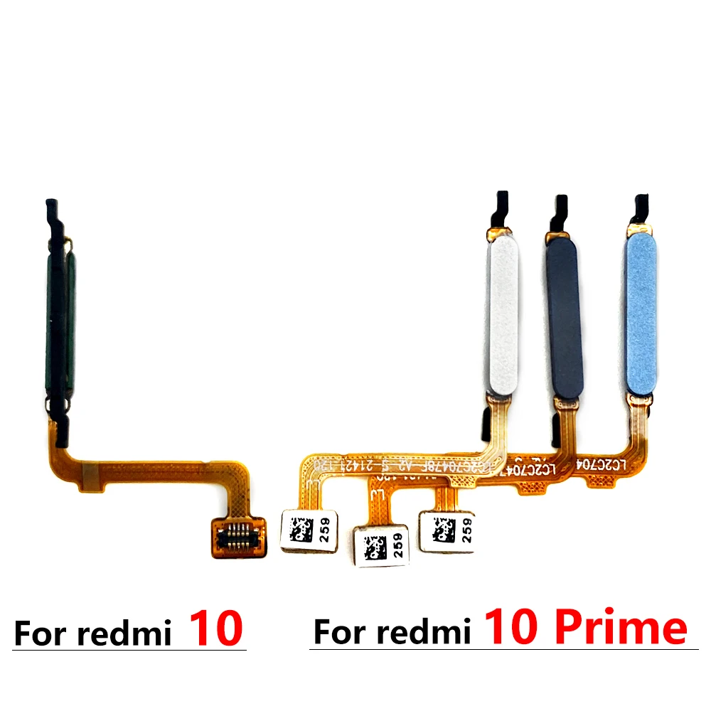 30Pcs，100% Original Fingerprint Sensor Scanner Touch ID Home Return Key Menu Button Flex Cable For Xiaomi Redmi 9C 10 Prime