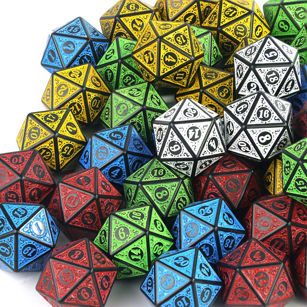 D20 Dice Set 10PCS 20 Sided for Board Games Dragon Rpg Dados Jogos Dnd As Christmas Birthday Gift