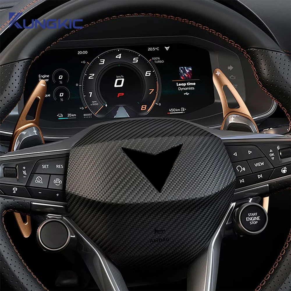 

Бронзовые алюминиевые накладки на подрулевые лепестки переключения передач DSG для Cupra Formentor/Leon/Ateca 2021-2025