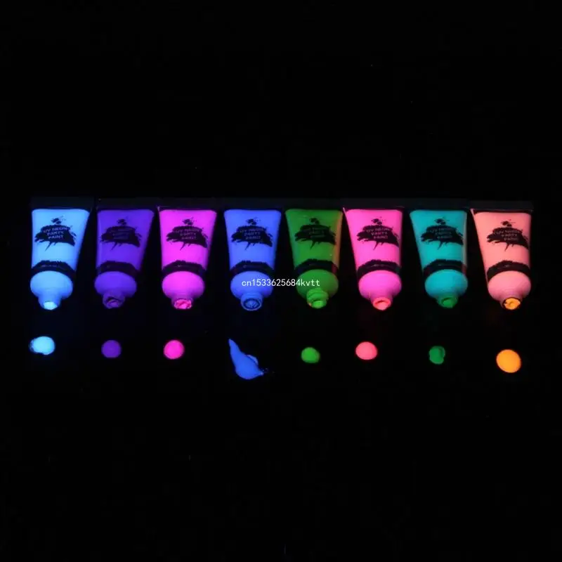 8 Colors Fluorescent Face Body Paint Painting Pigment Makeup Tool Art Drawing for Rave Festival Party Dropship