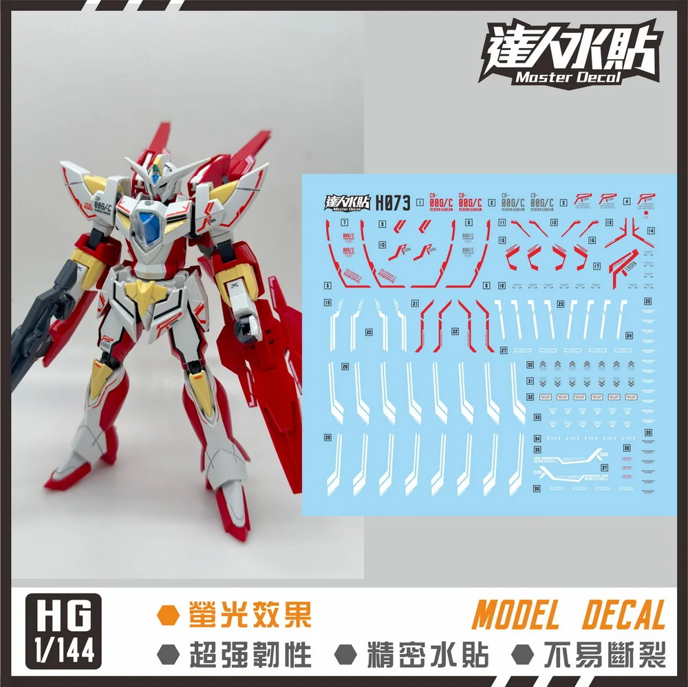 Наклейка мастер H073 для HG 1/144 REBORNS, модель мобильного костюма, хобби, строительство, DIY флуоресцентные наклейки Наклейка мастер H073 для HG 1/144 REBORNS, модель мобильного костюма, хобби, строительство, DIY флуоресцентные наклейки