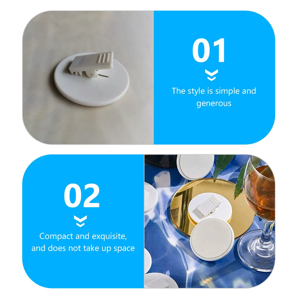 

4Pcs Adhesive Shower Curtain Clips Bathroom Curtain Weight Holder White Plastic Splash Guard Shower Guard Clip