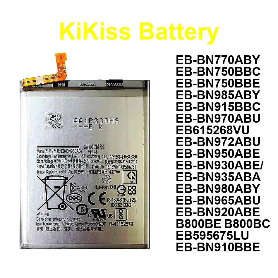 

Battery EB595675LU EB-BN972ABU For Samsung Galaxy Note I9220 I9228 N7000 2 3 4 5 7 8 9 10 20 II Iii Lite Mini Ultra Edge 5G Plus