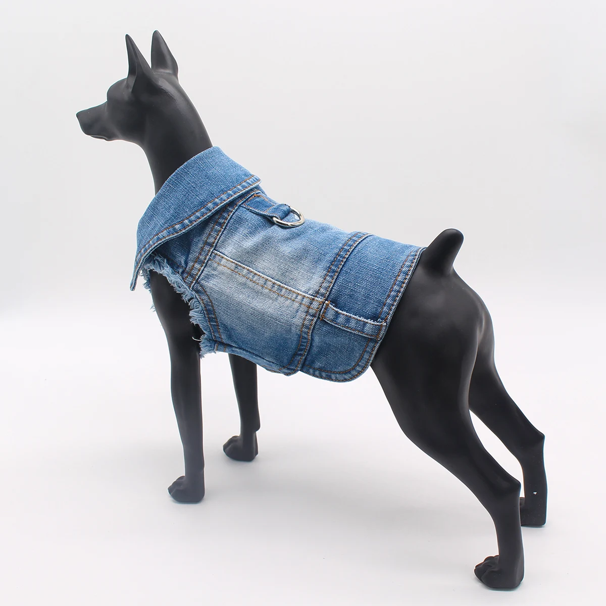 XS-XXL Dog Jeans Coat Small Dog Denim Harness Vest 2024 Spring Puppy Clothes for Yorkie Poodle Chihuahua Costume Cat Outfit