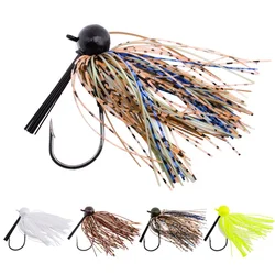 1pc 7g 10g 14g 21g spinnerbait buzzbait Anti-barb fishing lures Black Large Mouth Bass Fish Beard Pike Rubber Jig Fishing tackle