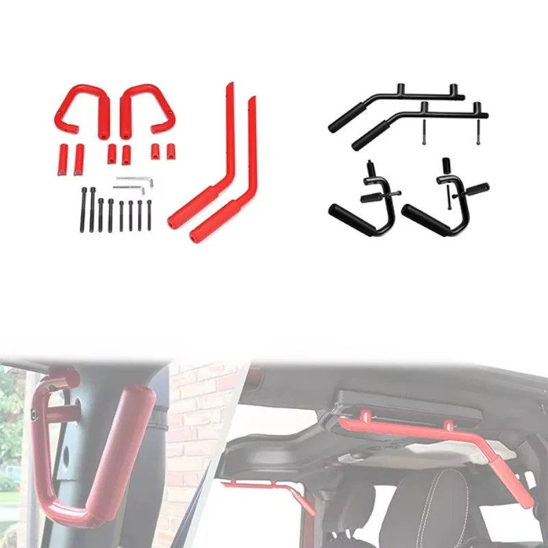 New High Quality 4x4 Accessories 2/4 Door Front and Rear Steel Grab Handle for Jeep Wrangler JK 2007-2017 - view 2