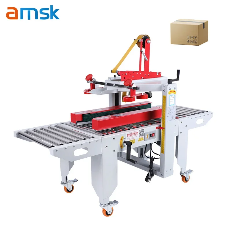 AutomaticCheap Price FXJ4030 Adjustable Two Sides Driving Belts Small   Box CartonSealing machine Tape Packaging Sealing Machine