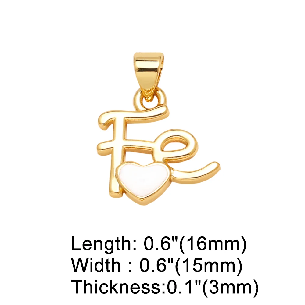 OCESRIO Trendy Multicolor Enamel Heart FE Charms for Bracelet Copper Gold Plated CZ Handmade Jewelry Making Supplies chma298