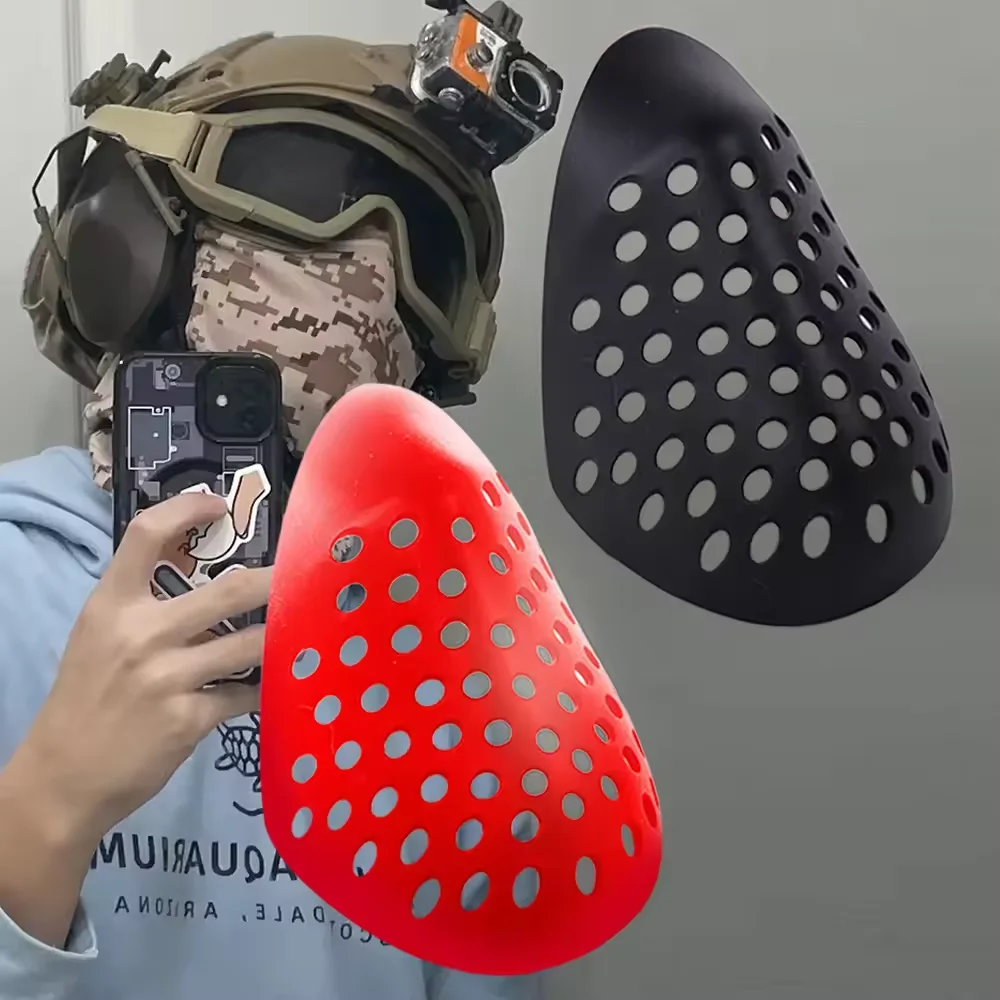 Silikonowa maska 3D na kask, wkładka podtrzymująca, wygodna maska ochronna na dolną część twarzy do airsoftu i paintballa.