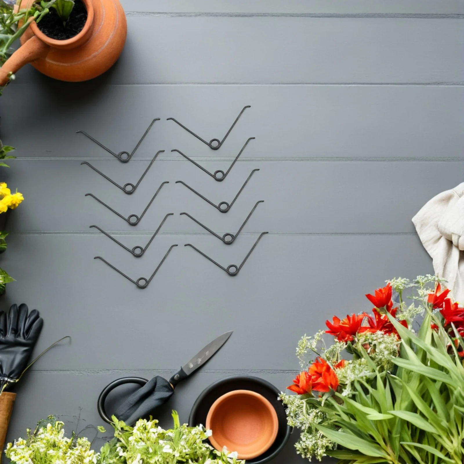 

10Pcs V Type Pruner Spring Replacement Strong Wear Resistant for Hand Pruners Easy Install Garden Trimming Steel Springs