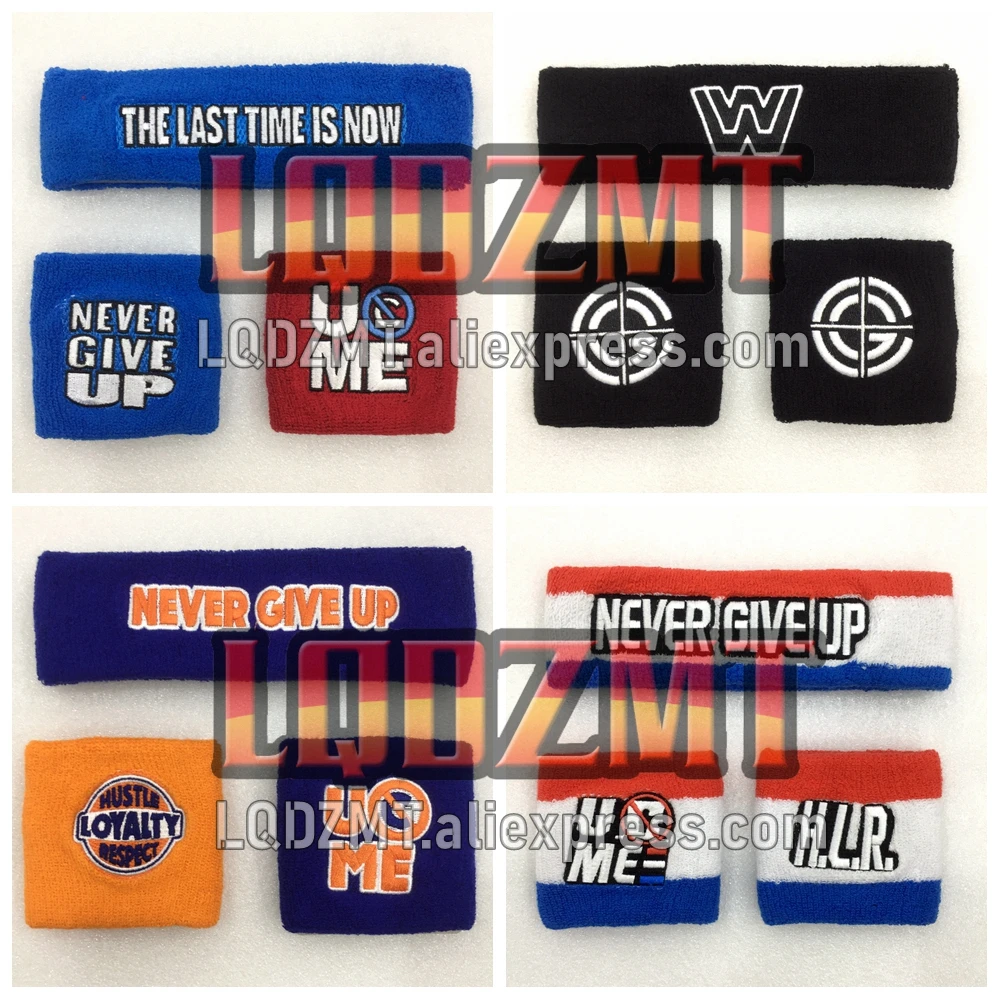 Cotton Embroidery Wrist Sweatband Tennis Wrestling Sports Wristband Volleyball Gym Wrist Brace Support Sweat Band Towel Bracelet