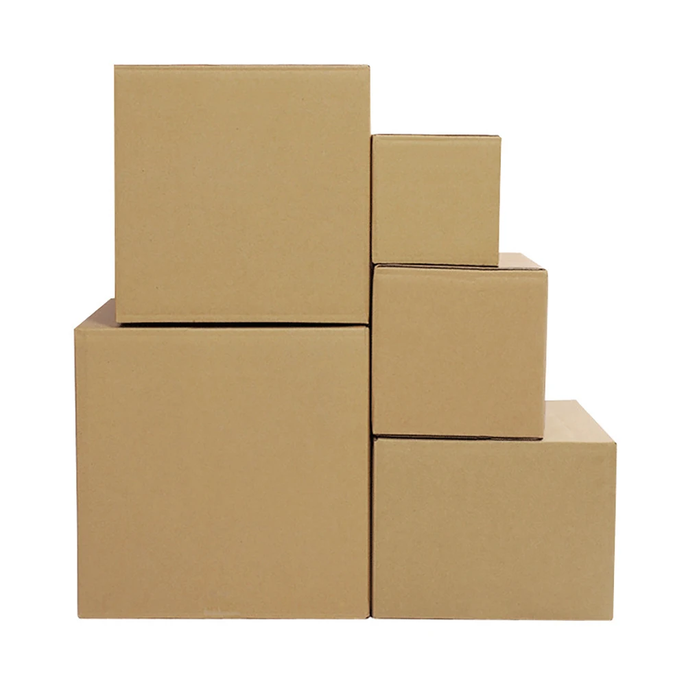 10Pcs Square Corrugated Box Brown Shipping Paper Box Mailer Candles Perfume Packing Gift Box 3-Layer Thicken Cardboard Carton