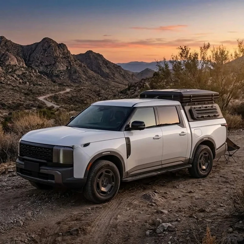 Reliable Pickup Truck Accessories Aluminum Hardtop With Rooftop Tent Outdoor Camping Protector