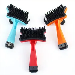 Dog Brush Cat Grooming Brush Self Cleaning Static Free Massage Comb Stable Thicker Bristles Pet Supplies To Remove Loose Fur