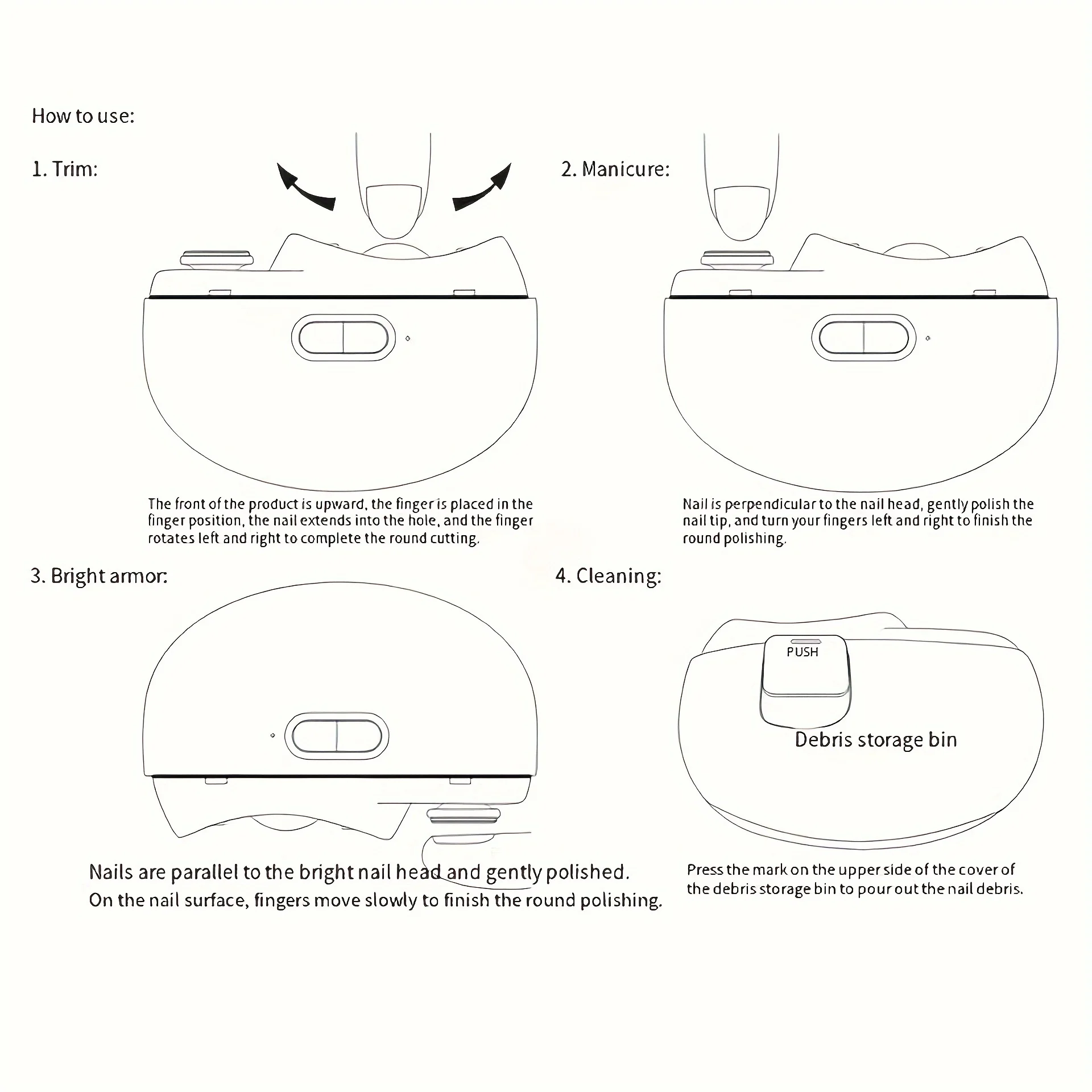 Das ultimative Nagelpflege-Toolkit – professionelle elektrische Nagelknipser, Polierer, Polierer, Aktenorganisatoren und Formwerkzeuge –