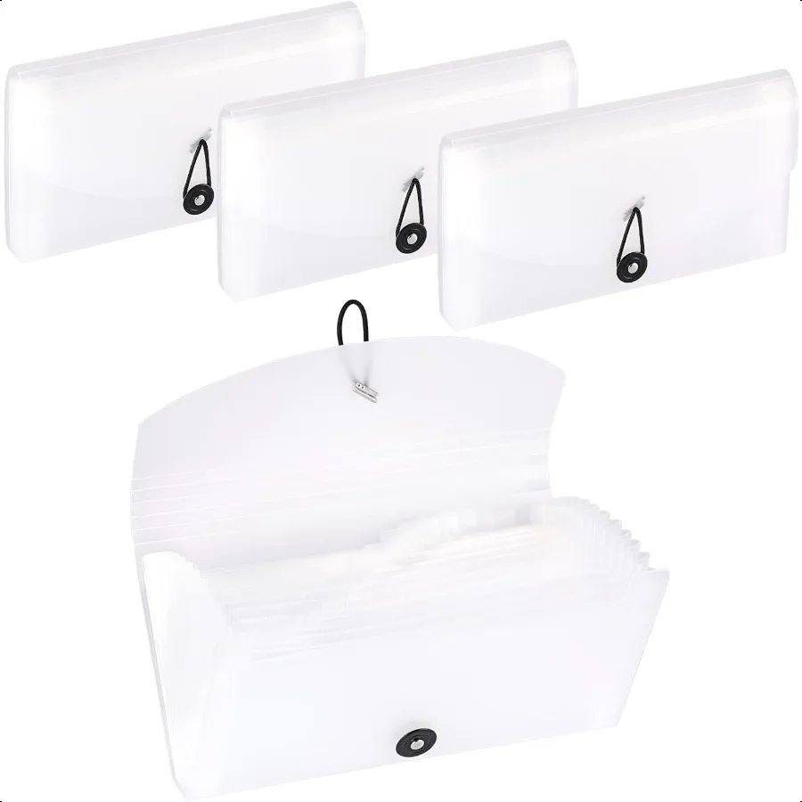 

3 Pack Expanding File Folders 13 Pockets Accordion File Organizer with Labels Portable Receipt Folder Plastic Expandable Filing
