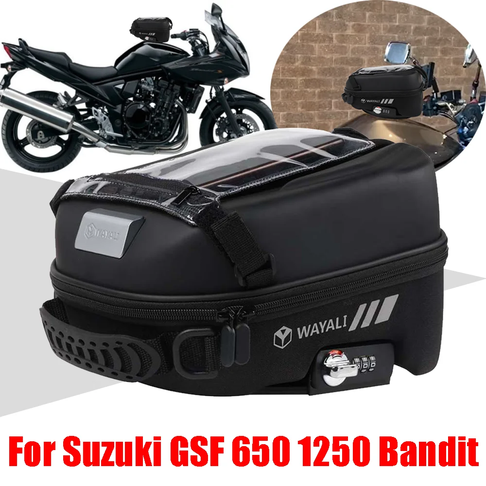 For SUZUKI GSF650 Bandit GSF1250 GSF 650 1250 N S 650S 650N 1250S Accessories Tank Bag Luggage Tanklock Storage Bags Phone Bag