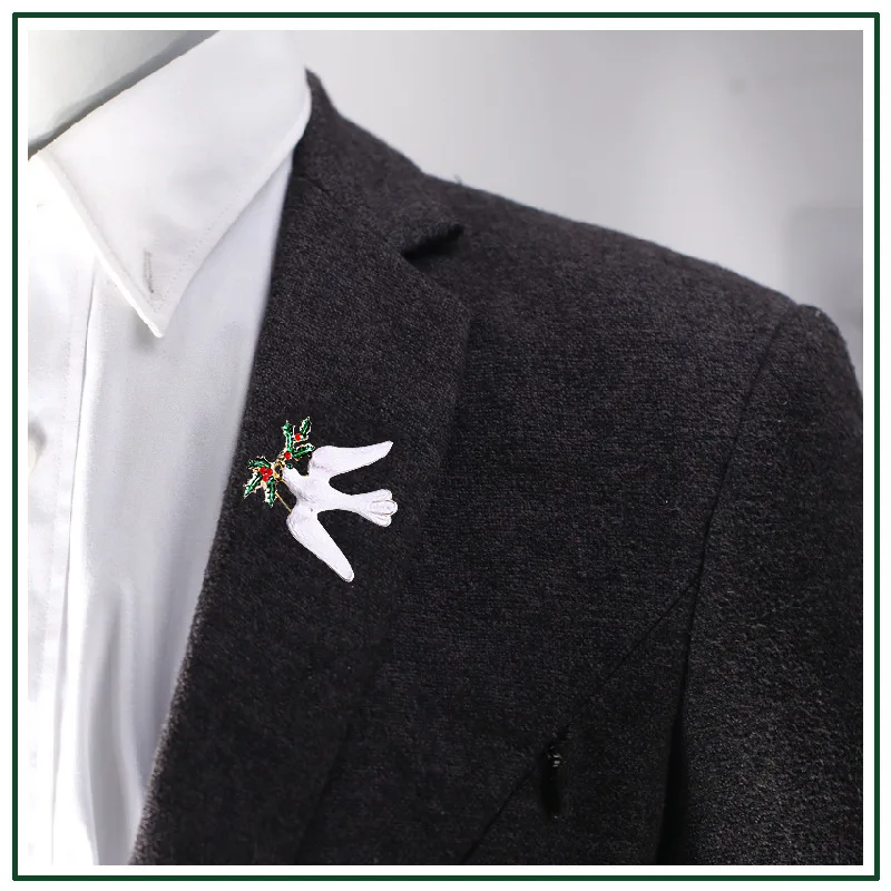 white peace dove brooch, fashion women\'s men\'s badge lapel pin jewelry