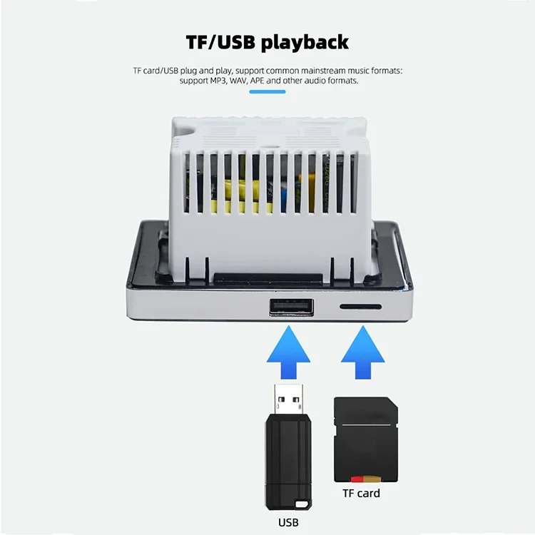 Imagem -05 - Home Theater e Amplificador de Parede Amplificador de Som Compatível com Bluetooth ou Canais Painel de Música para Hotel e Residencial 2.8in hd Touch Key