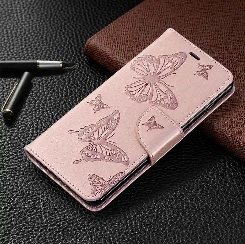 Wallet Butterfly Embossed Flip Leather Case For Galaxy S10 Plus S20 FE S21 S22 Ultra S23 A04s A13 A14 A33 A34 A51 A52 A53 A54