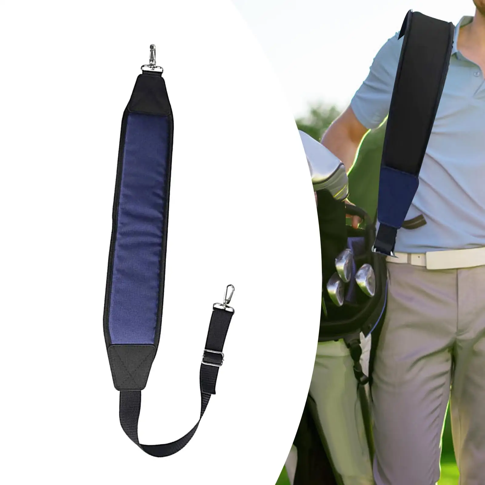 Golf Bag Shoulder Strap Replacement Single Padded Adjustable Straps Comfort