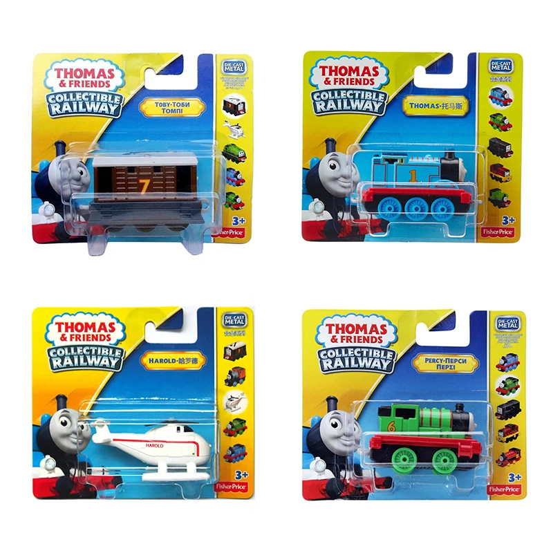 Thomas and Friends Collectible Railway Serie Die Cast Metal Bill Percy Toby Belle Harold Frankie Figure Train Toy Model Boy Gift