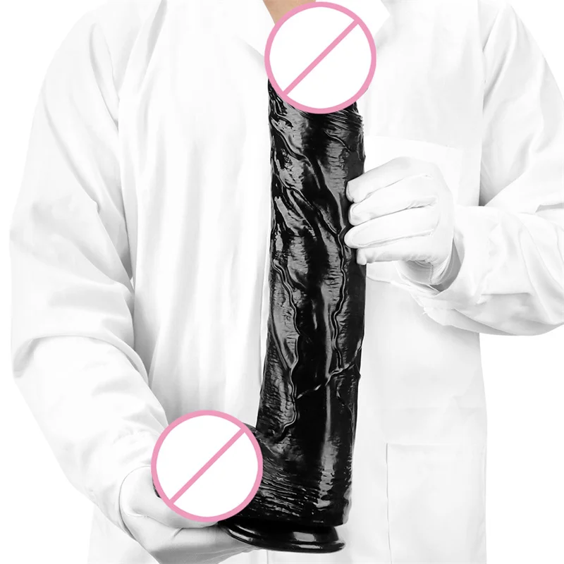 38*6.5cmCM Oversized Realistic Penis Xxl Anal Dildo Black Sex Products Huge Thick Big Dick Sex Toys for Women Men Masturbation