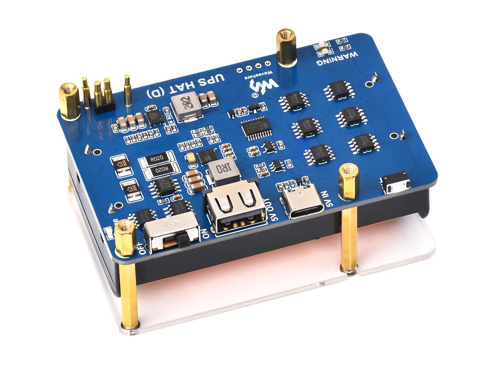 Picture 4: Wavehsare UPS HAT (D) for Raspberry Pi, Supports 21700 Li battery (NOT included), 5V Uninterruptible Power Supply,for Arduino