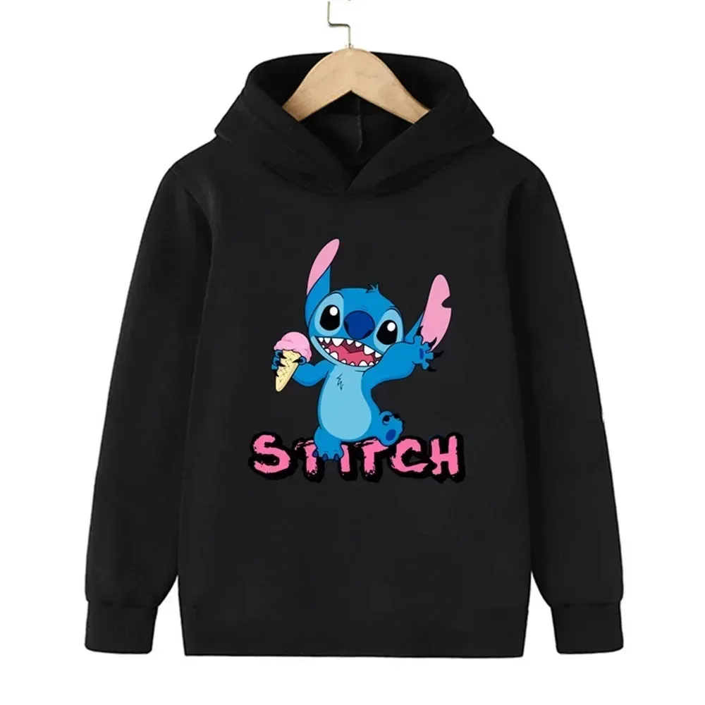 Kawaii Women\'s Sweatshirts Funny Stitch Cartoon Print Hoodies Women Harajuku Autumn Cute Anime Streetwear Hoody Female Hoodie