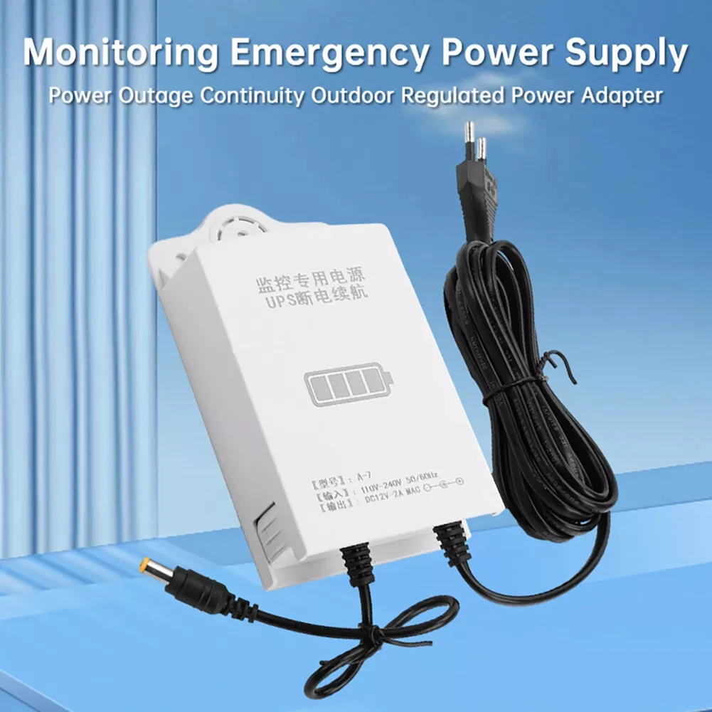 DC 12.6V 2A Uninterruptible Power Supply For WiFi, Router, Modem, Security Camera Mini UPS Battery Backup Power Supply 1800mah