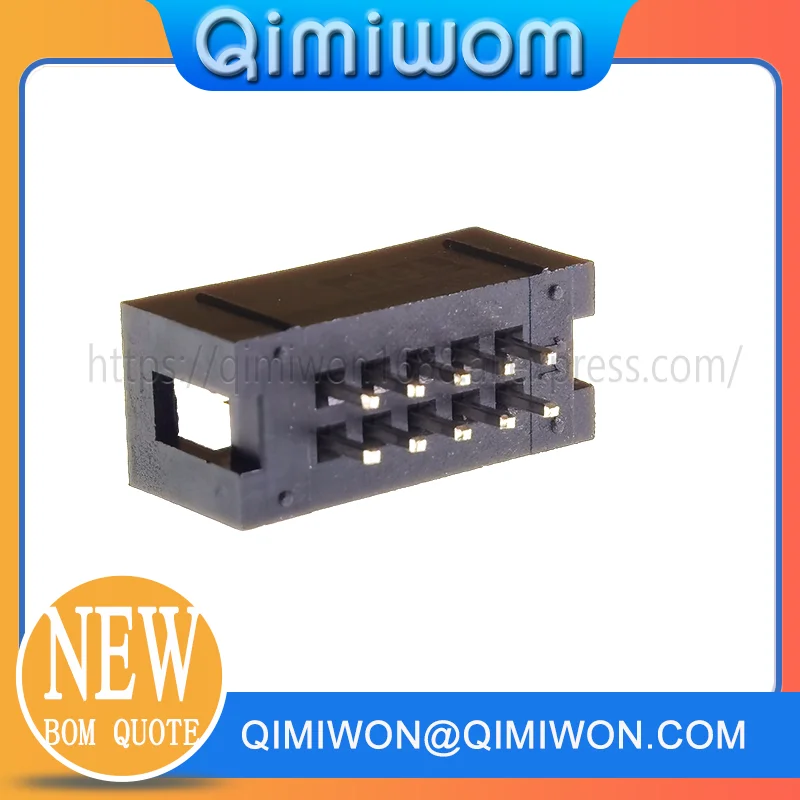 100 Pcs Box header IDC Socket 2.54mm 2x5 Pin 10 P Straight Male square pin 0.64mm 2 rows space 2.54
