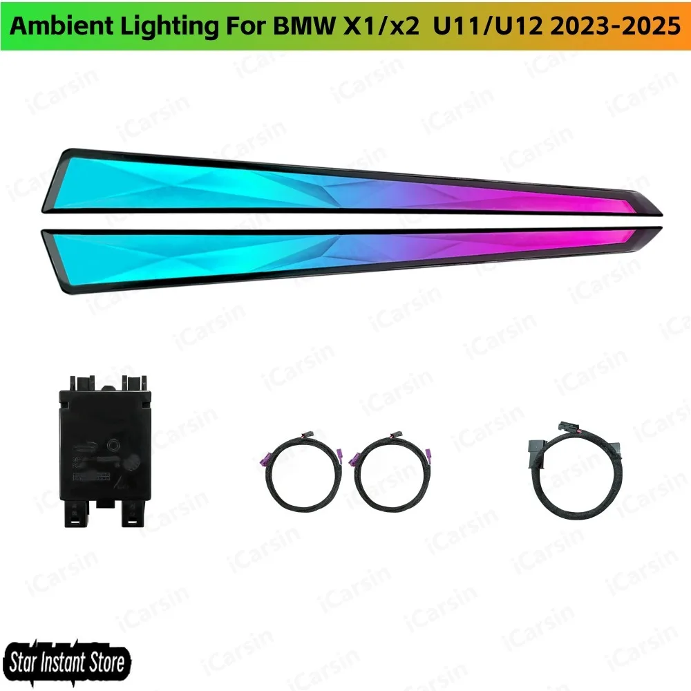 

Обновление деталей Symphony Cristal, светодиодное освещение салона автомобиля для BMW X1/x2 U11/U12 2023-2025, украшение отделки