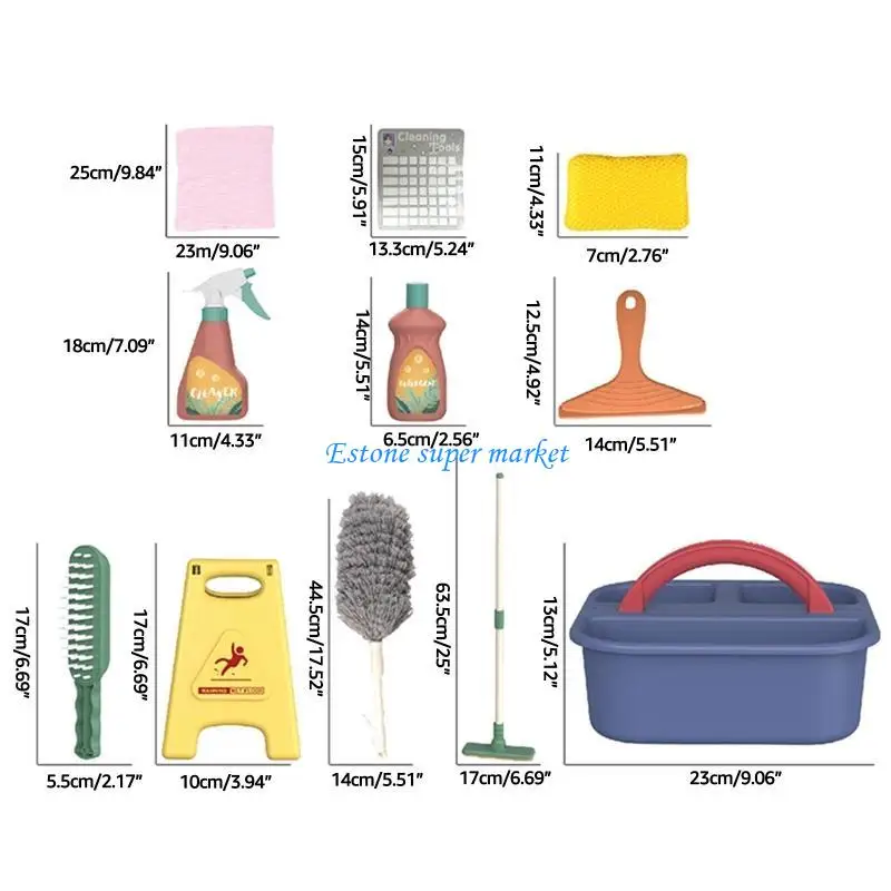 090B Leuke huisreinigingsproducten speelgoedmodel MOP Hairbush doen speelgoed voor tieners meisjes