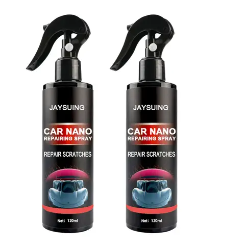 2 Bottles120ml Liquid Nano Auto Scratch Removal Spray Repair Polish Ceramic Coating Water Displacing Polishing Car Repairing